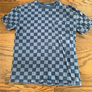GAP kids Blue Checkered Short Sleeve Tee boys (14-16) trendy great condition